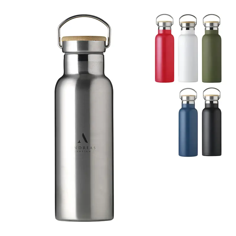Doppelwandige Edelstahlflasche mit individuellem Logo bedrucken