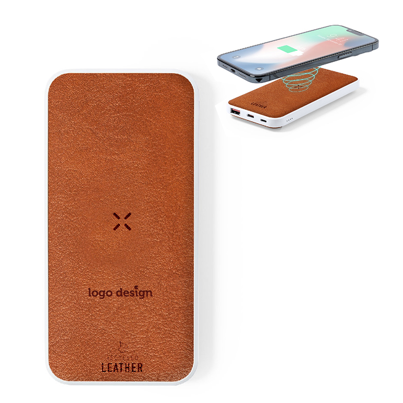 Powerbank aus recyceltem Leder