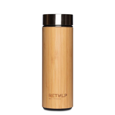 Bambus Thermosflasche mit Teefilter - Image 1