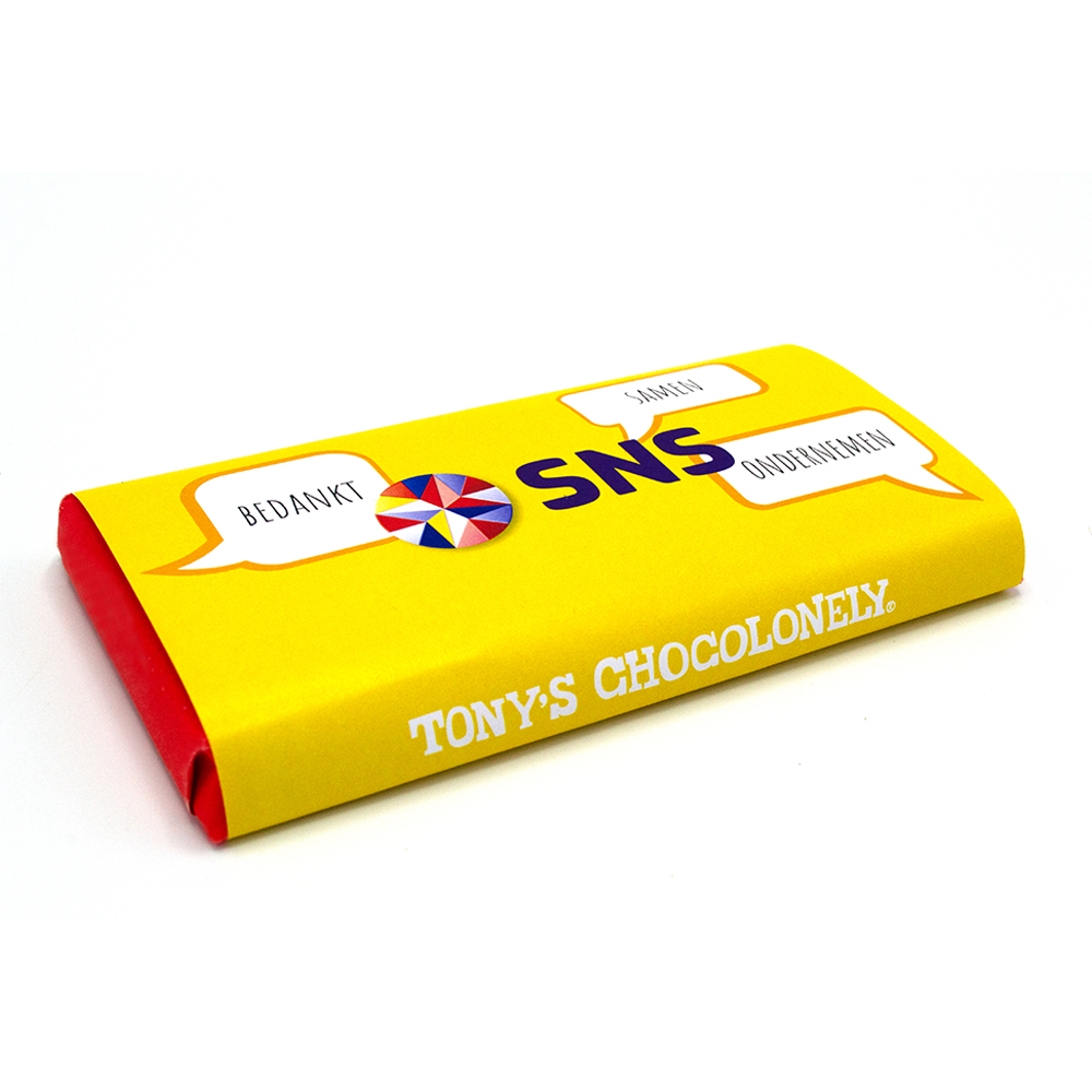 Tony's Chocolonely (180 Gr.) Banderole mit eigenem Design