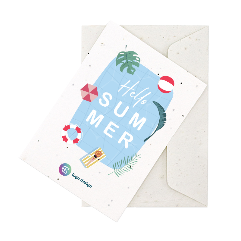 Samenpapier Karte DIN A6 | Sommer
