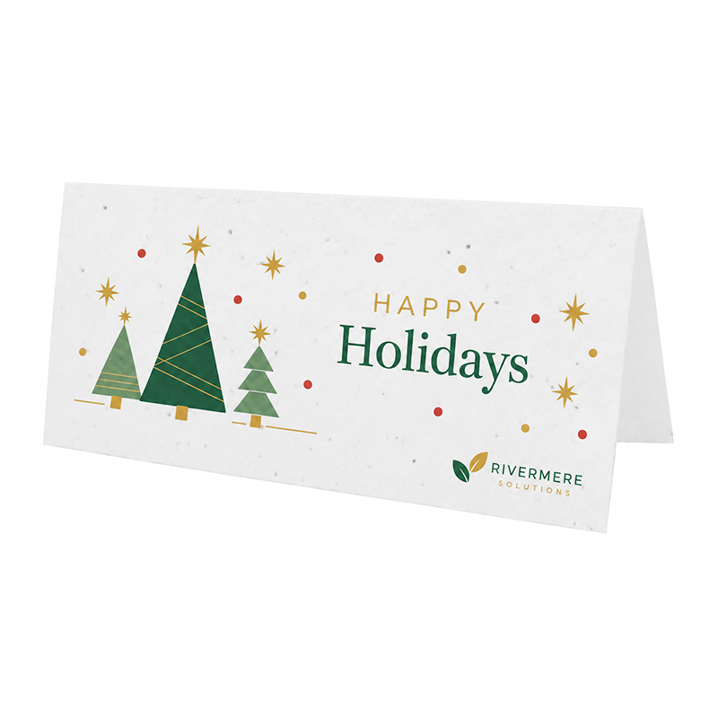 Samenpapier Weihnachtskarte gefaltet