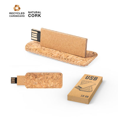 USB 16GB in Korktasche | Öko Geschenk