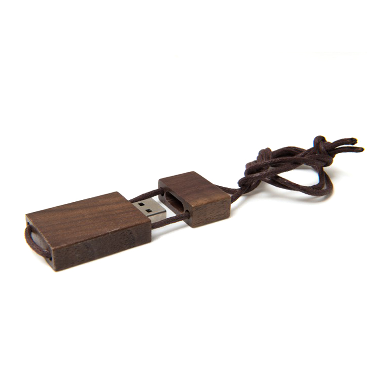 Holz USB mit Schnur - Bild 2