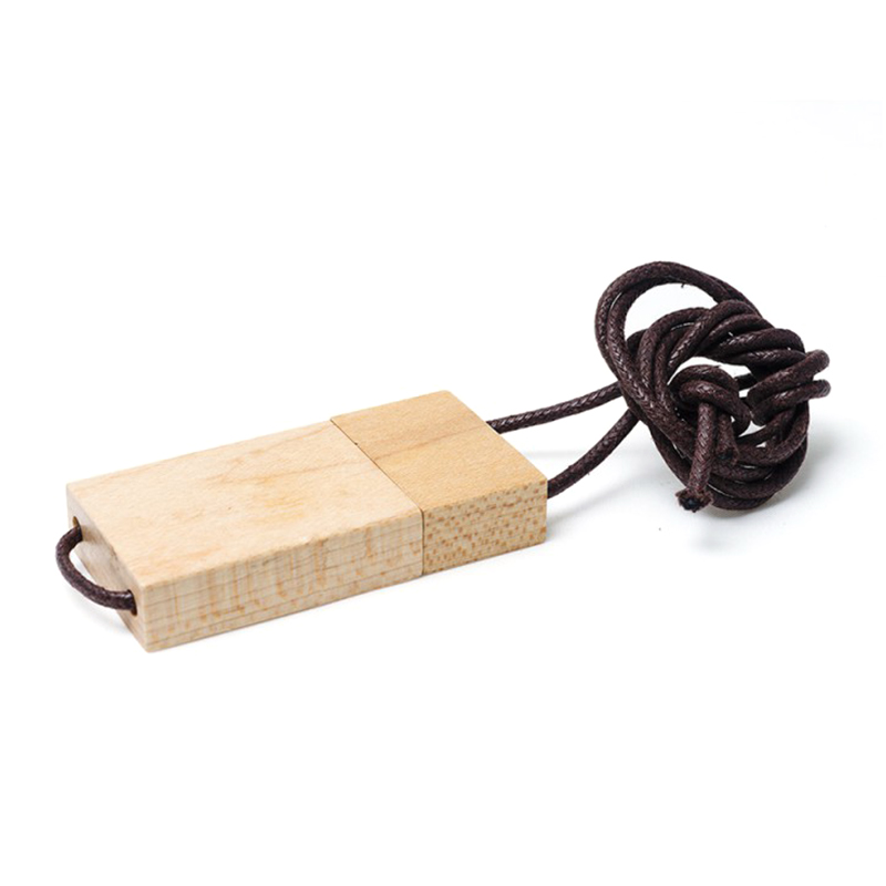 Holz USB mit Schnur - Bild 4