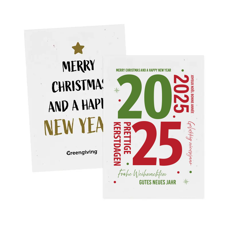 Samenpapierkarte A6 Weihnachten | 200 Gr./m2
