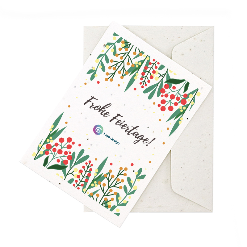 Samenpapier Weihnachtskarte A6