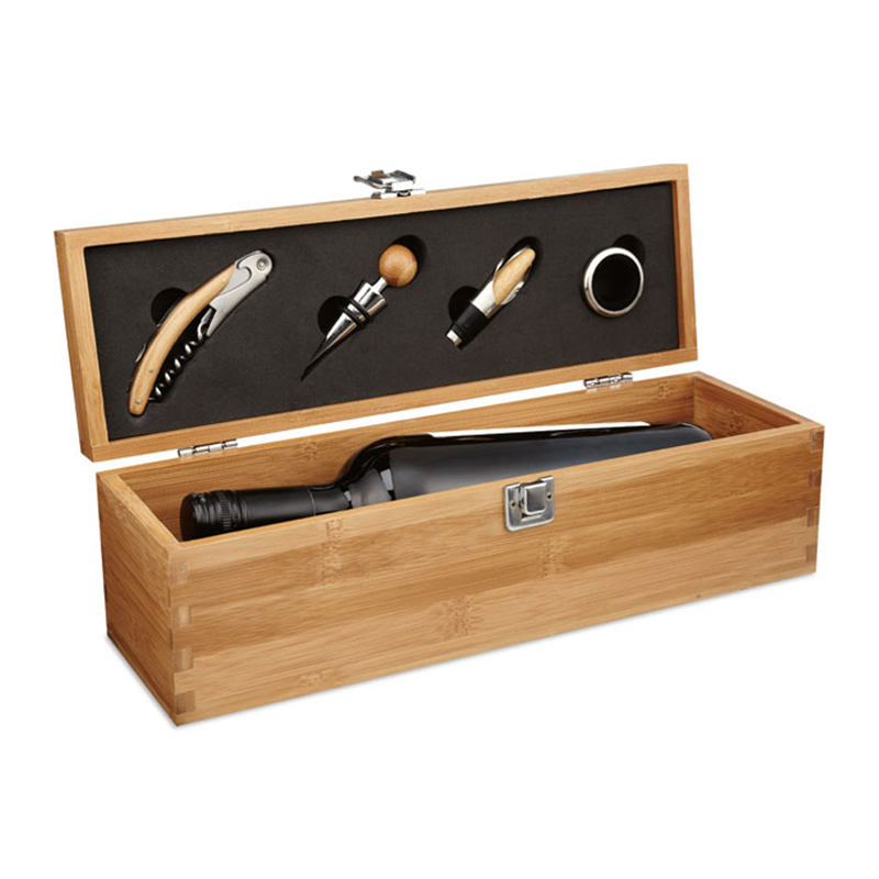 Bambusbox mit Weinset - Bild 3