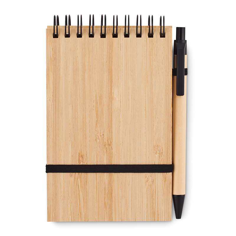 Bambus-Notizbuch A6 mit Stift - Bild 2