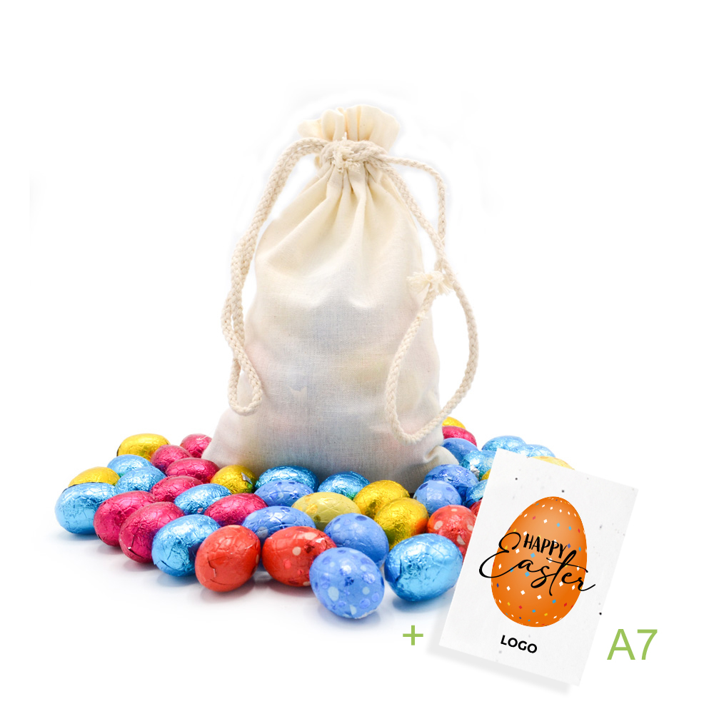 Murmeltasche mit Ostereiern