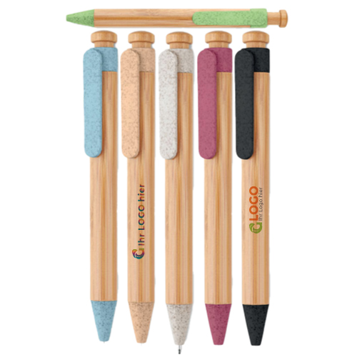 Eleganter Bambus Kugelschreiber Stift Gel-Pen zum Schreiben 