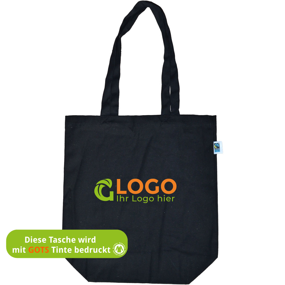 Fairtrade Shopper Canvas schwarz