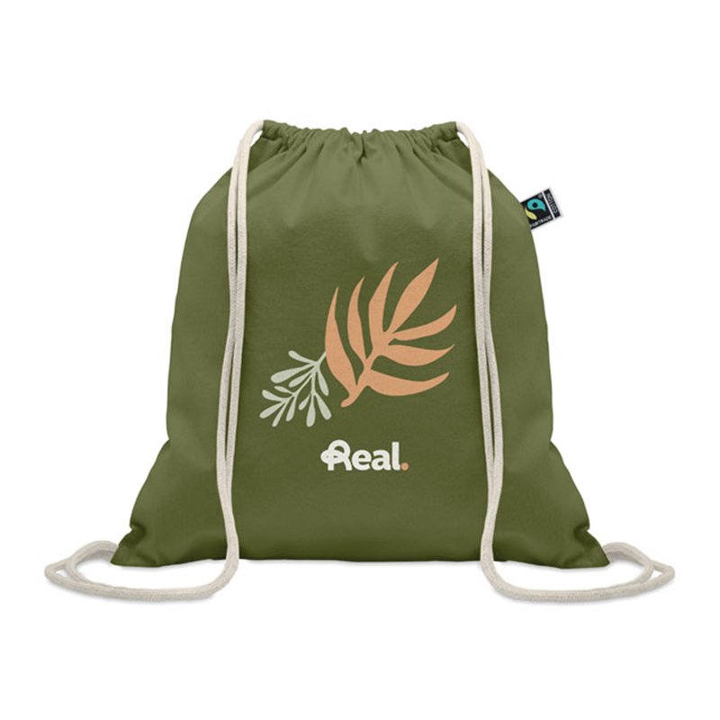 Fairtrade-Baumwoll-Kordelzugtasche