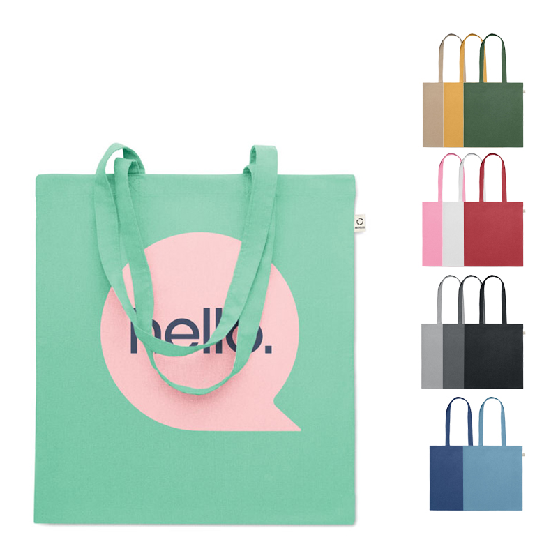 Farbige Tasche aus recycelter Baumwolle