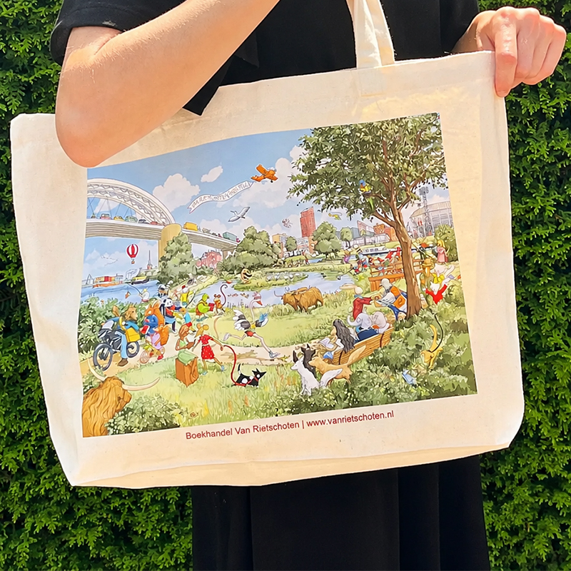 Breiter Canvas Shopper ecru - Bild 4