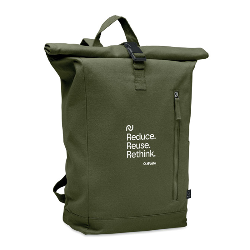 Rolltop-Rucksack recycelte Baumwolle