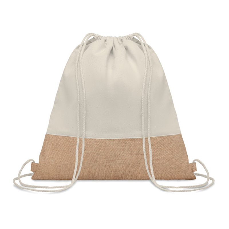 Rucksack Baumwolle mit Jute - Bild 4
