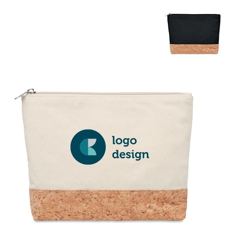 Kulturtasche Kork und Baumwolle