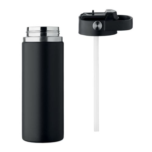 Doppelwandige Flasche mit Trinkhalm - Bild 10