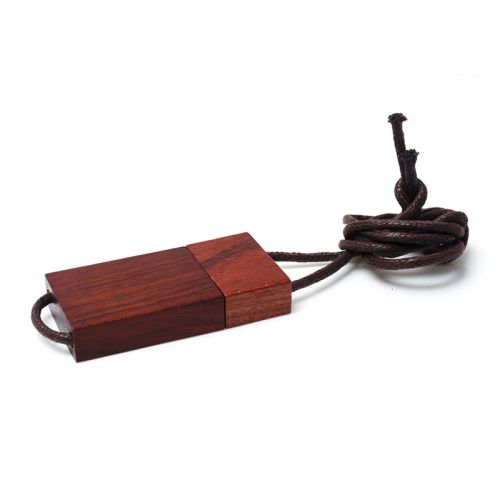 Holz USB mit Schnur - Bild 2