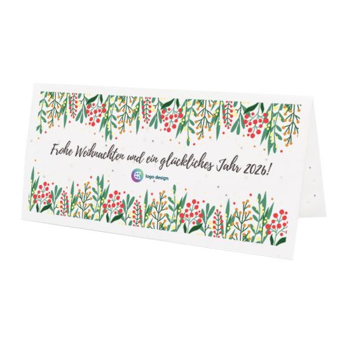 Samenpapier Weihnachtskarte gefaltet - Bild 1