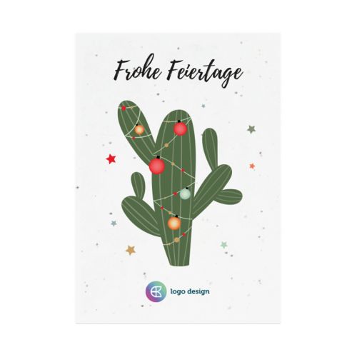 Samenpapier Weihnachtskarte A5 - Bild 6