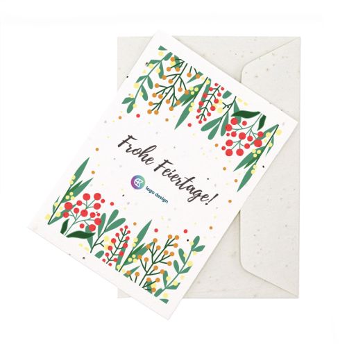 Samenpapier Weihnachtskarte A6 - Bild 1
