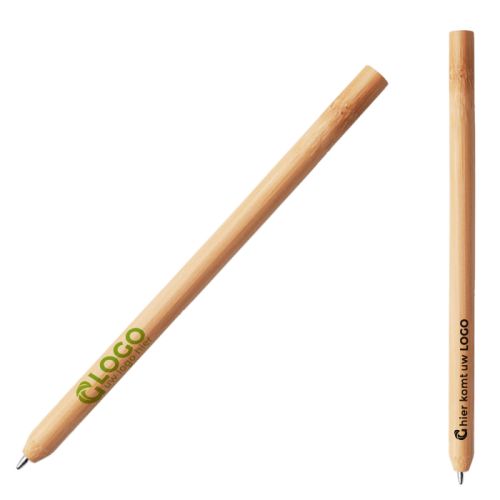 Runder Kugelschreiber aus Bambus - Image 1